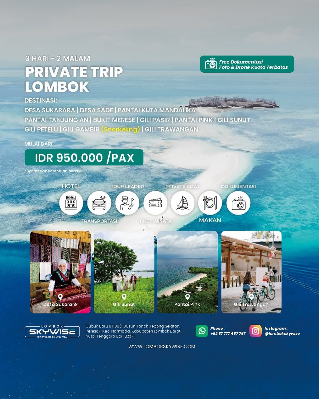 Instagram post from lombokskywise. This post is in position 1.